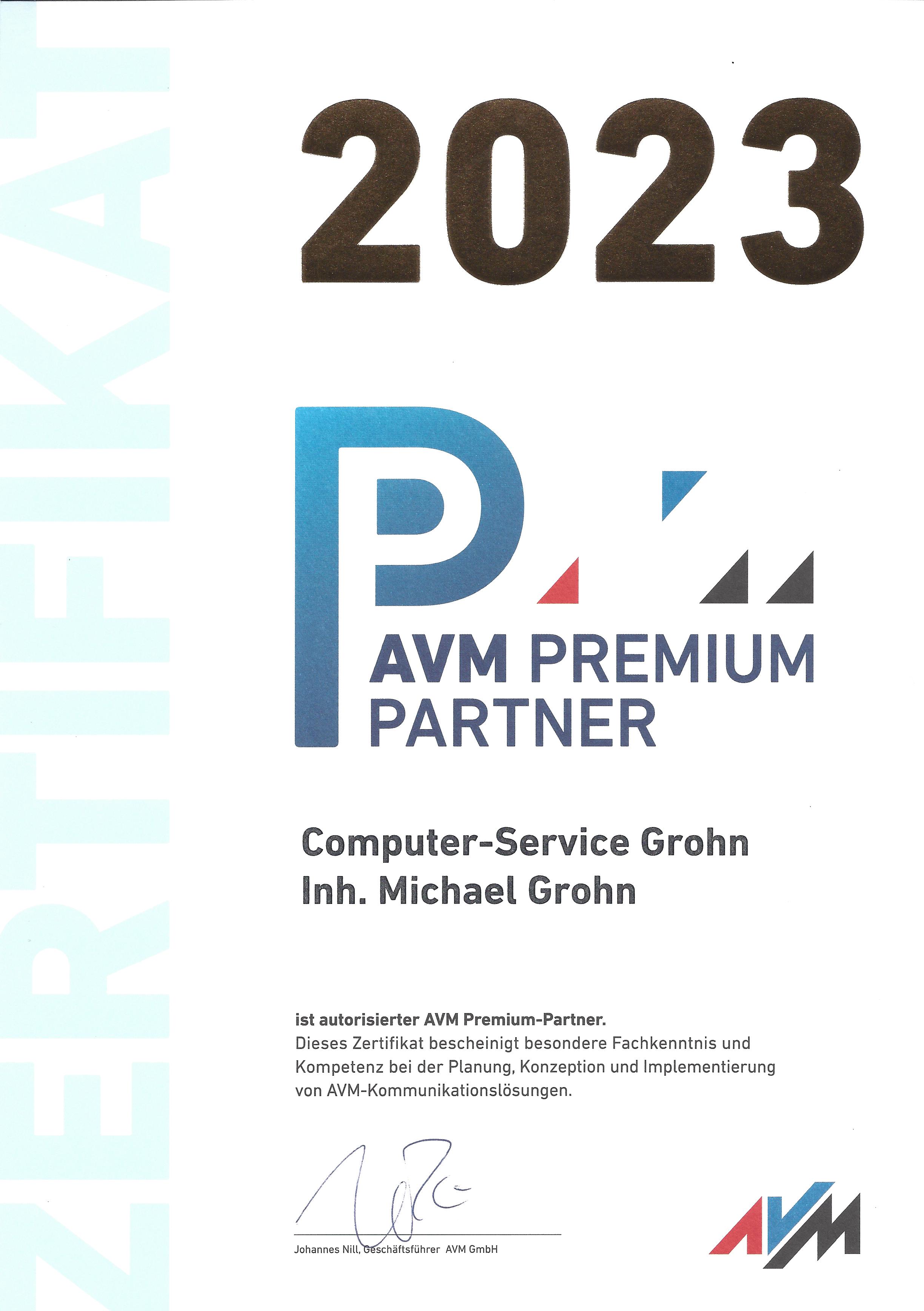 AVM Premium Partner 2023